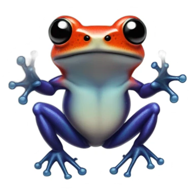 Poison dart frog giving hang loose hand sticker