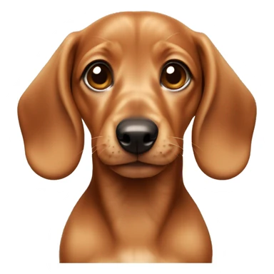 light brown daschund puppy sticker