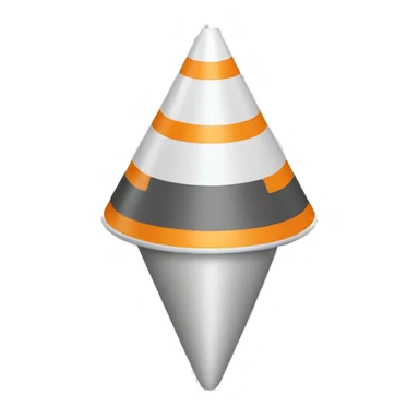 Cono de tráfico con rayas sticker