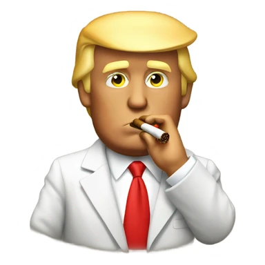 Donald trump smoking a cigar sticker