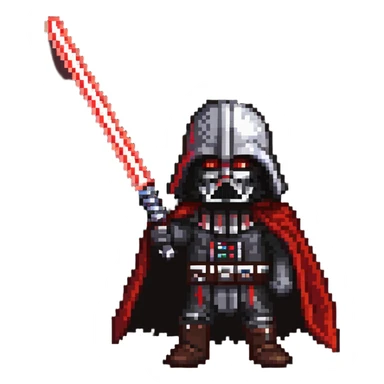 Oreo cookie as a Sith lord with red lightsaber and dark side force powers sticker
