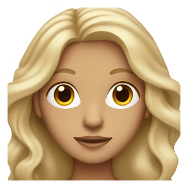 a woman with long wavy hair and brown eyes and white skin with macbook sticker