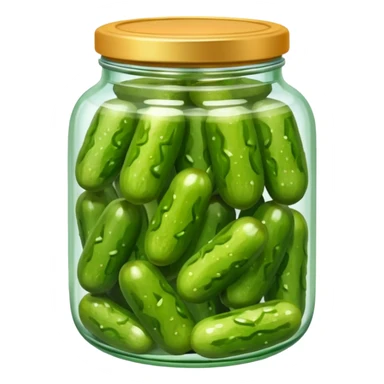 glass jar with pickles inside sticker