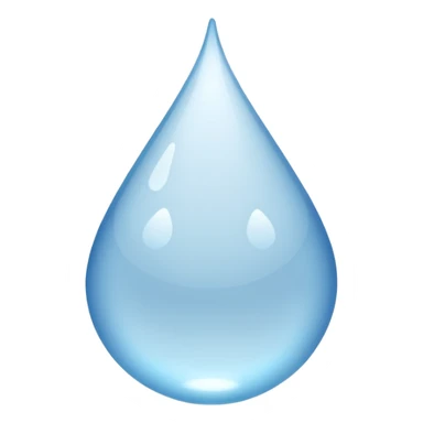 Gota de agua color blanco sticker