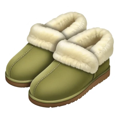 UGG slippers in pale olive sticker