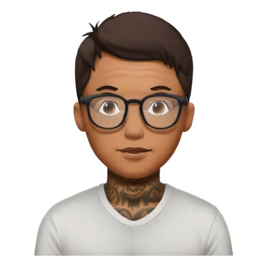Branden Condy hyper realistic tatted up with glasses sticker