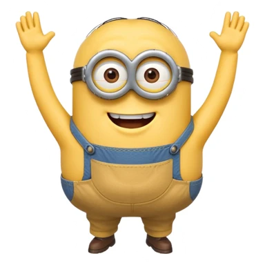A yellow minion with his pants falling down and his butt crack showing sticker
