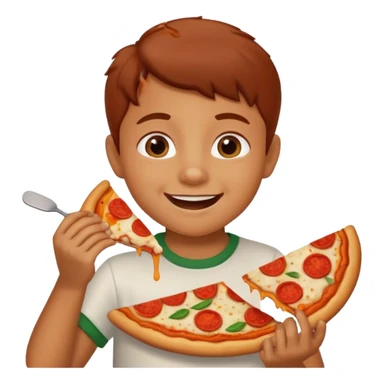 Child Eating Pizza sticker