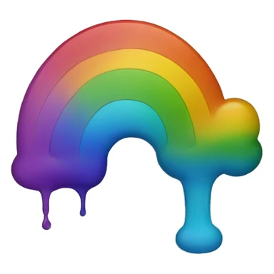 Puking rainbow sticker