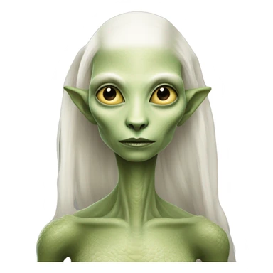 a Reptilian alien white woman, full body sticker