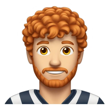 a redhair guy rugbyman sticker