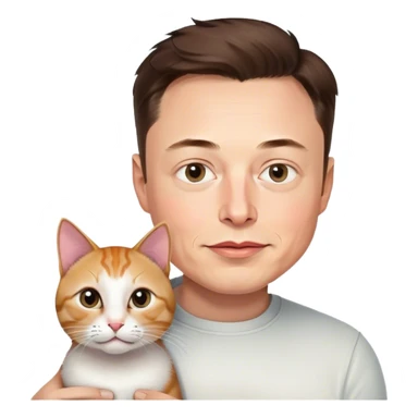elon musk with cat sticker