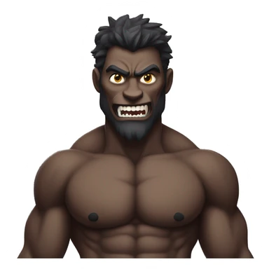 werewolf with a six pack abs sticker