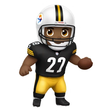 White Steelers player sticker