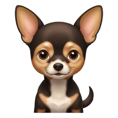 Chihuahua noir marron sticker