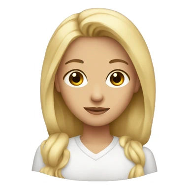 blonde girl with brown eyes with shirt  sticker