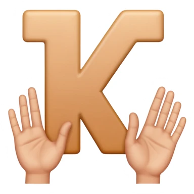 two hands forming the letter L, emoji style sticker