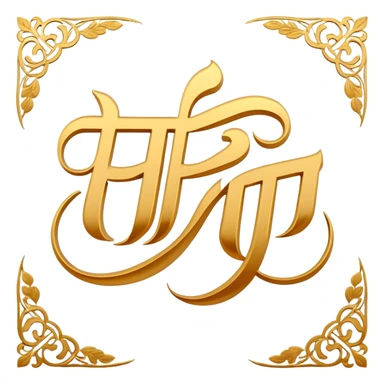 elegant Hindi calligraphy of the word Husn with decorative elements sticker