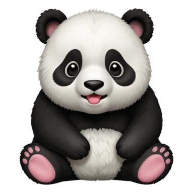 cute panda drooling sticker