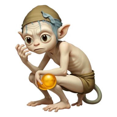 gollum saying thanks sticker