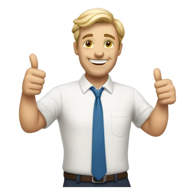 Smiling Englishman showing thumbs up  sticker
