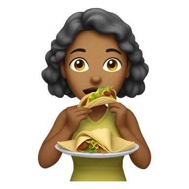 Woman eating tacos  sticker