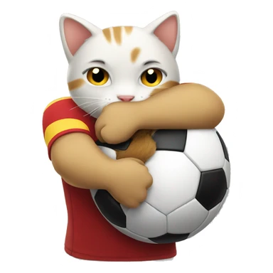Cat football Belgium hug sticker