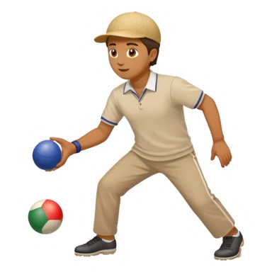 Joueur pétanque sticker
