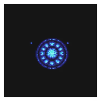 pixel art galaxy, glowing core, pixelated stars sticker