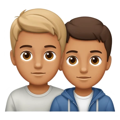 two boys in casual attire sticker