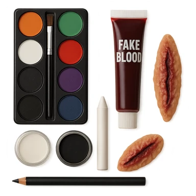 Halloween makeup objects, remove background sticker