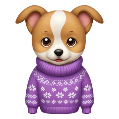 Dog wearing a sweater sticker