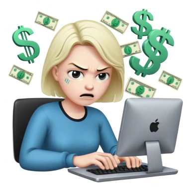 Scammer hacking money sticker