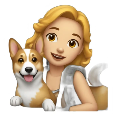 Girl with jeep and corgis sticker