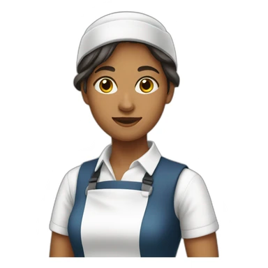 Jeune serveuse sticker