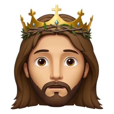 Jesus with a crown sticker