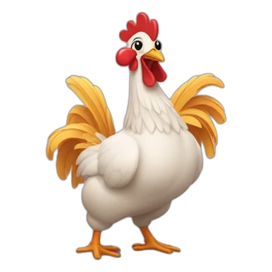 Un poulet qui danse sticker