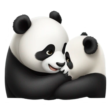 Panda giving kisses sticker