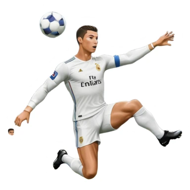 Ronaldo scoring bicycle kick goal sticker
