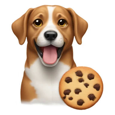 Dog eating a cookie  sticker