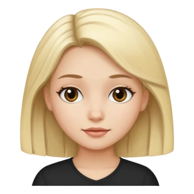Black blond hair attractive girl  sticker