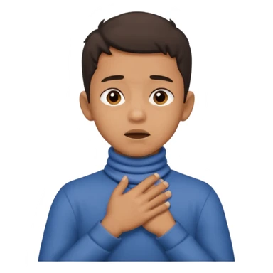 A person cris crossing hands on neck choking itself out mixed boy  sticker