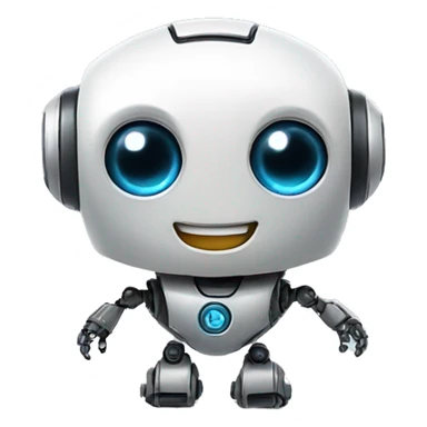 tiny robot smiling sticker