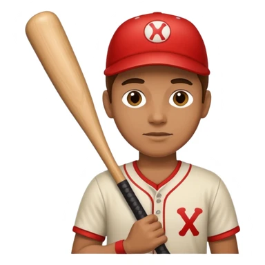 A human wood holding a bat sticker