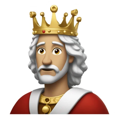 white king with crown and Question mark in background  sticker