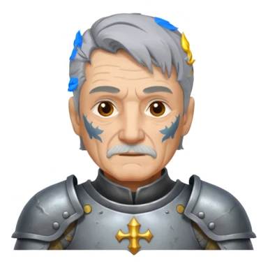 elderly tattooed knight sticker