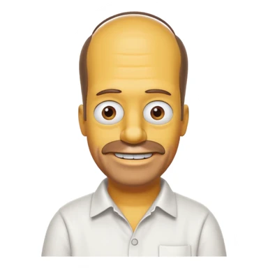 Homer Simpson with brown thinning hair emoji sticker