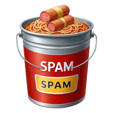 BUCKET OF SPAM spaghetti SLOP  sticker