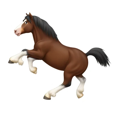 Clydesdale jumping sticker