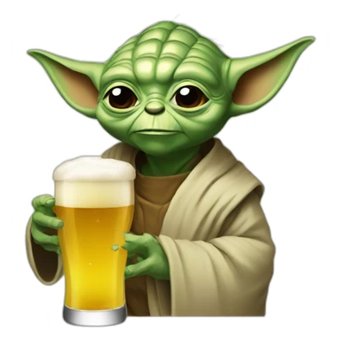 Yoda drink à beer  sticker